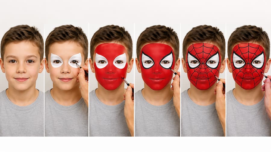 maquillaje spiderman nino