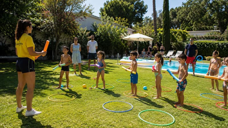 juegos fiesta infantil piscina