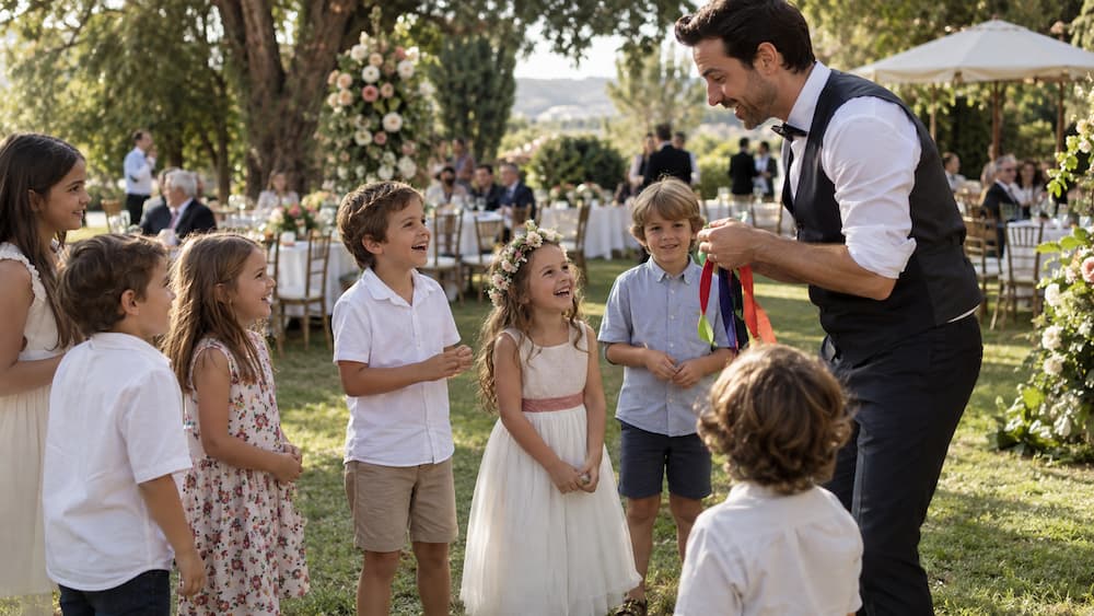 animar ninos boda