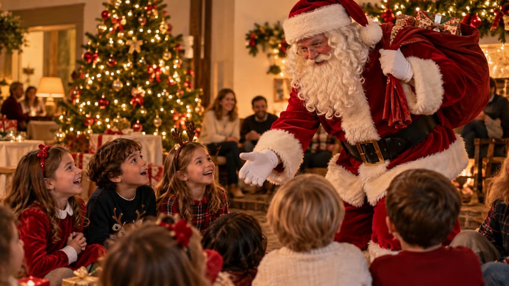llegada papa noel casa
